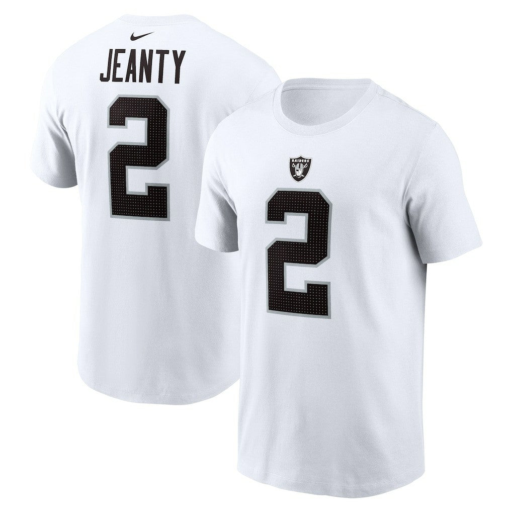 Nike Ashton Jeanty Las Vegas Raiders Name & Number T-Shirt White