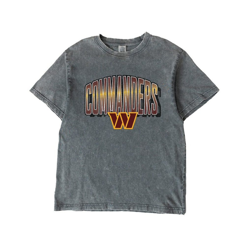 Washington Commanders Gameday Couture Women's Peak Performance Oversized Snow Wash T-Shirt Gray
