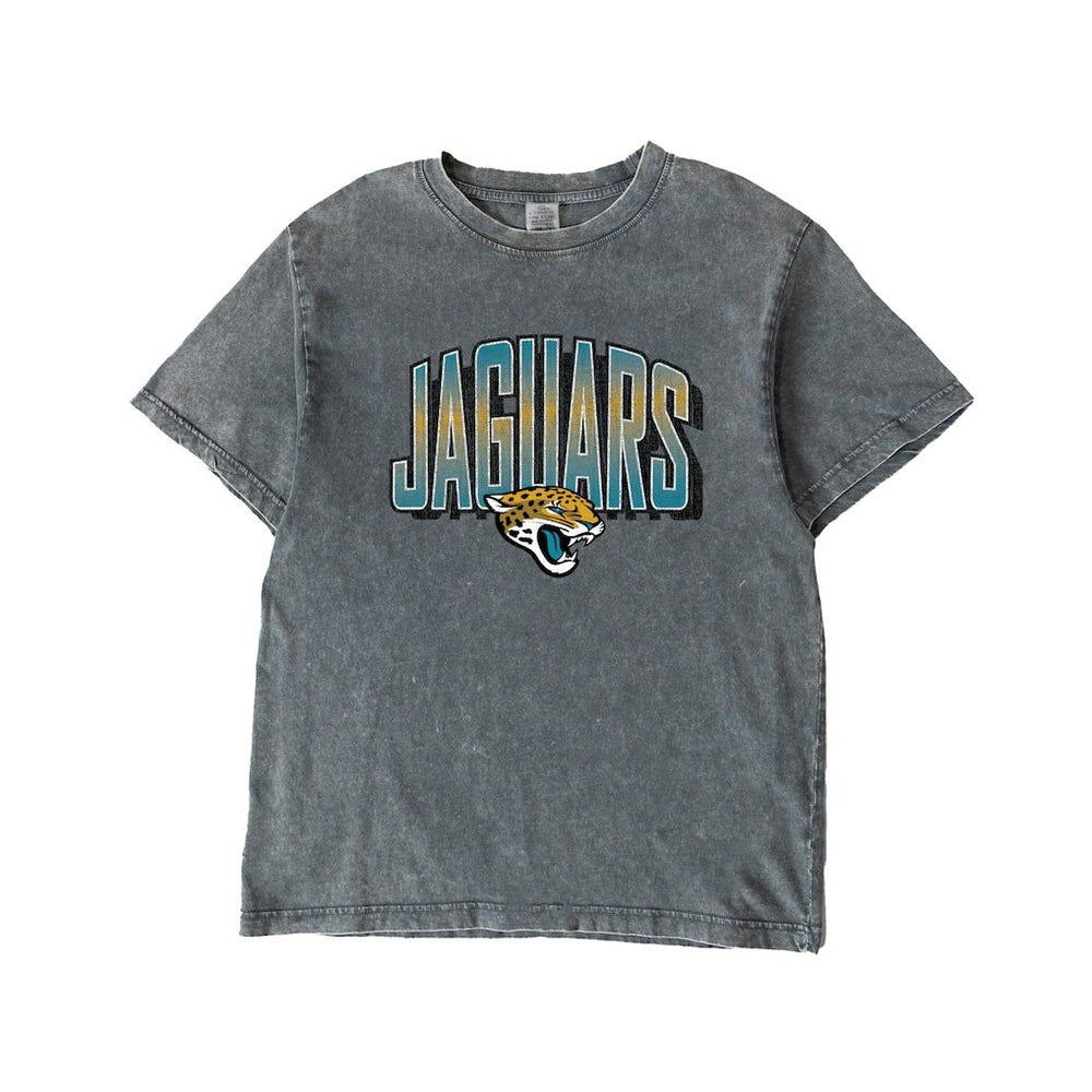 Jacksonville Jaguars Gameday Couture Women's Peak Performance Oversized Snow Wash T-Shirt Gray