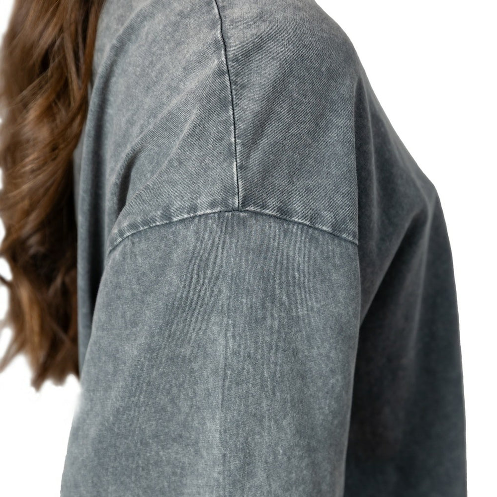 Cincinnati Bengals Gameday Couture Women's Peak Performance Oversized Snow Wash T-Shirt Gray