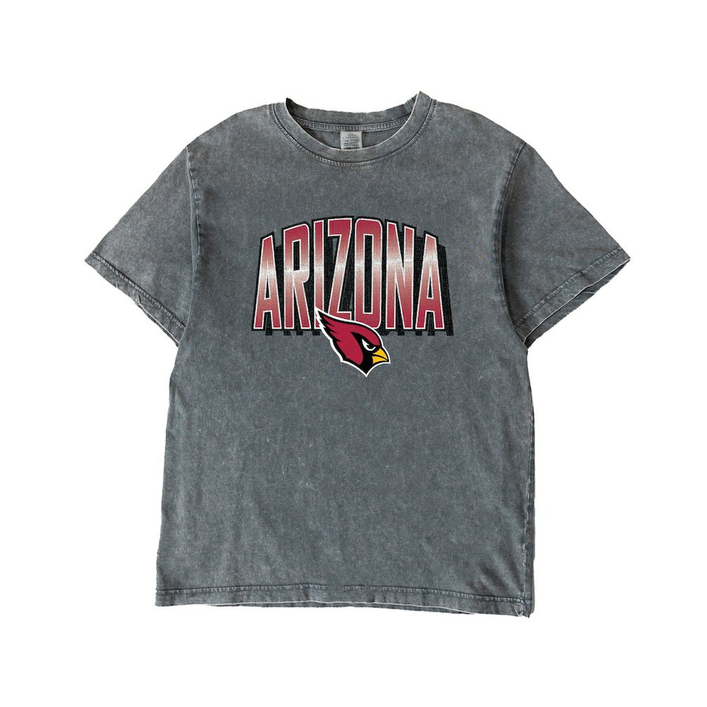 Arizona Cardinals Gameday Couture Women's Peak Performance Oversized Snow Wash T-Shirt Gray