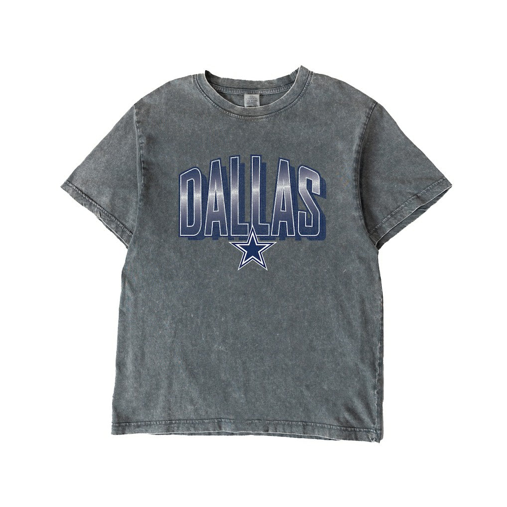 Dallas Cowboys Gameday Couture Women's Peak Performance Oversized Snow Wash T-Shirt Gray