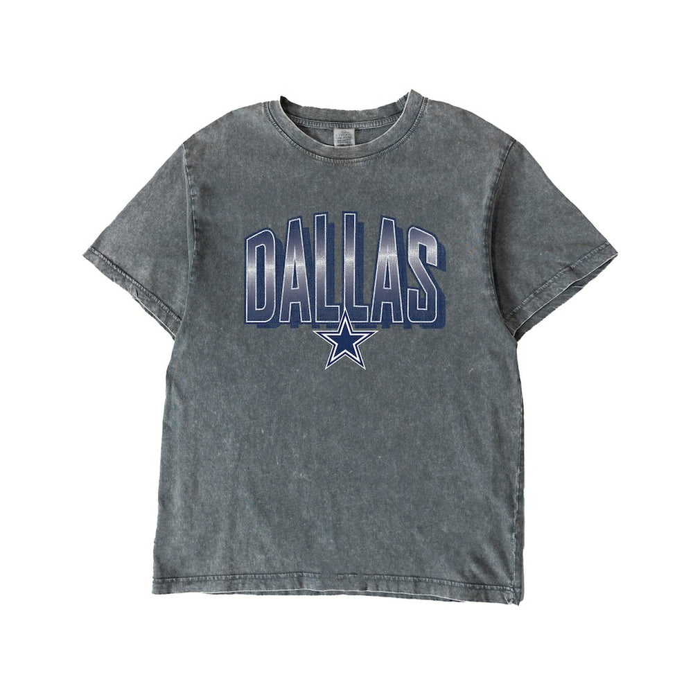 Dallas Cowboys Gameday Couture Women's Peak Performance Oversized Snow Wash T-Shirt Gray