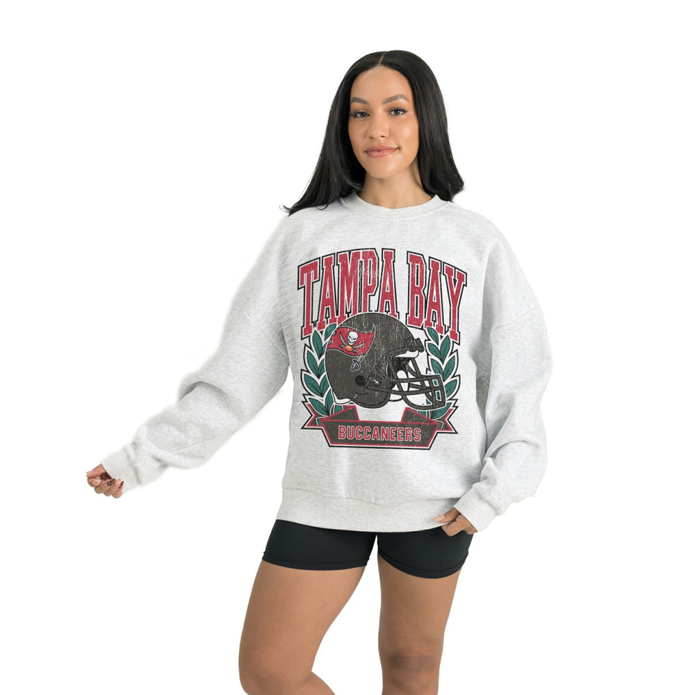 Tampa Bay Buccaneers Gameday Couture Women's Heritage Premium Fleece Pullover Sweatshirt Gray