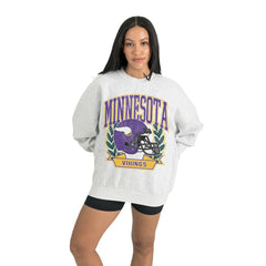 Minnesota Vikings Gameday Couture Women's Heritage Premium Fleece Pullover Sweatshirt Gray