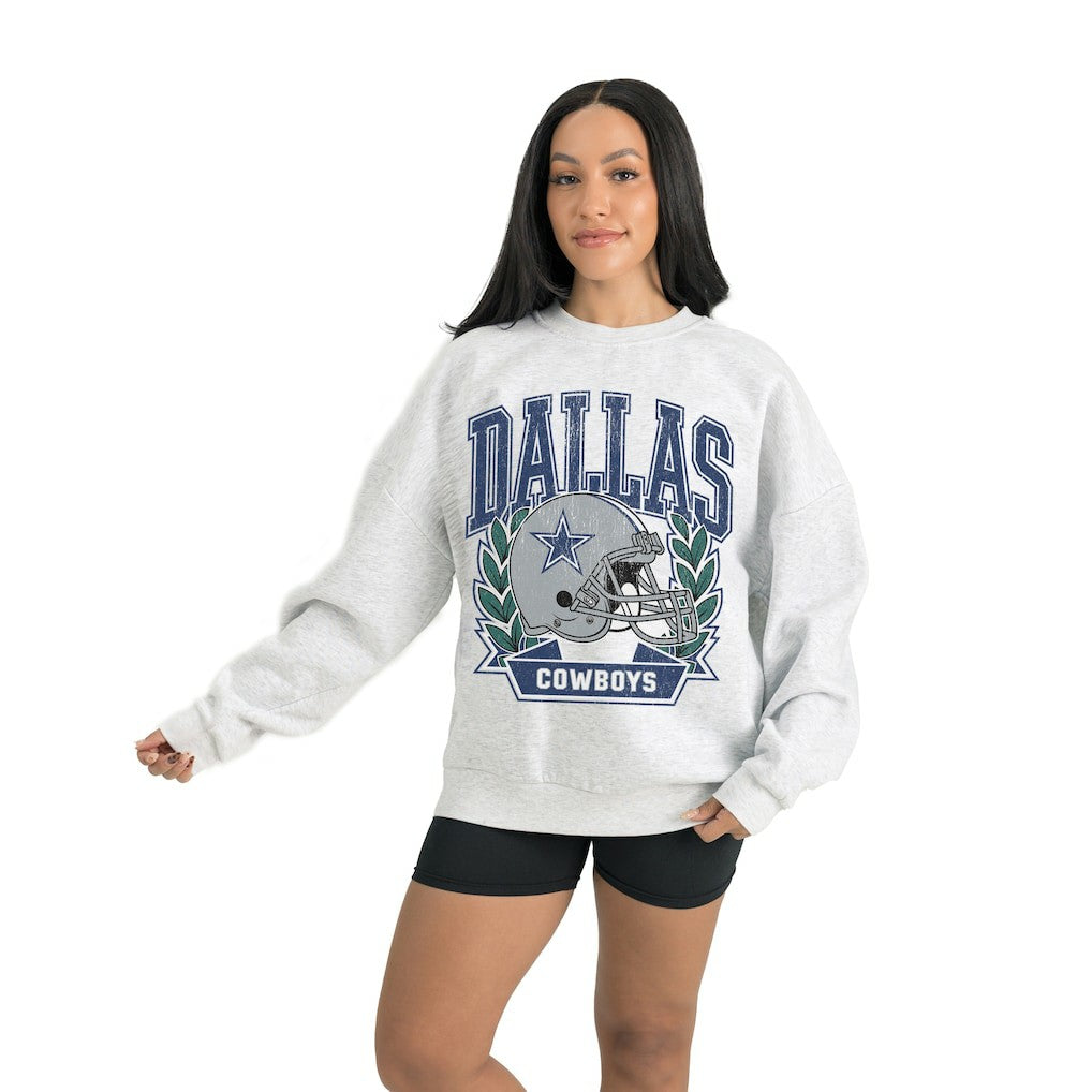 Dallas Cowboys Gameday Couture Women's Heritage Premium Fleece Pullover Sweatshirt Gray