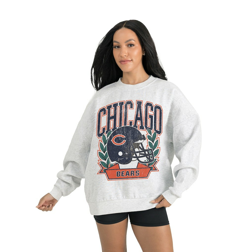 Chicago Bears Gameday Couture Women's Heritage Premium Fleece Pullover Sweatshirt Gray