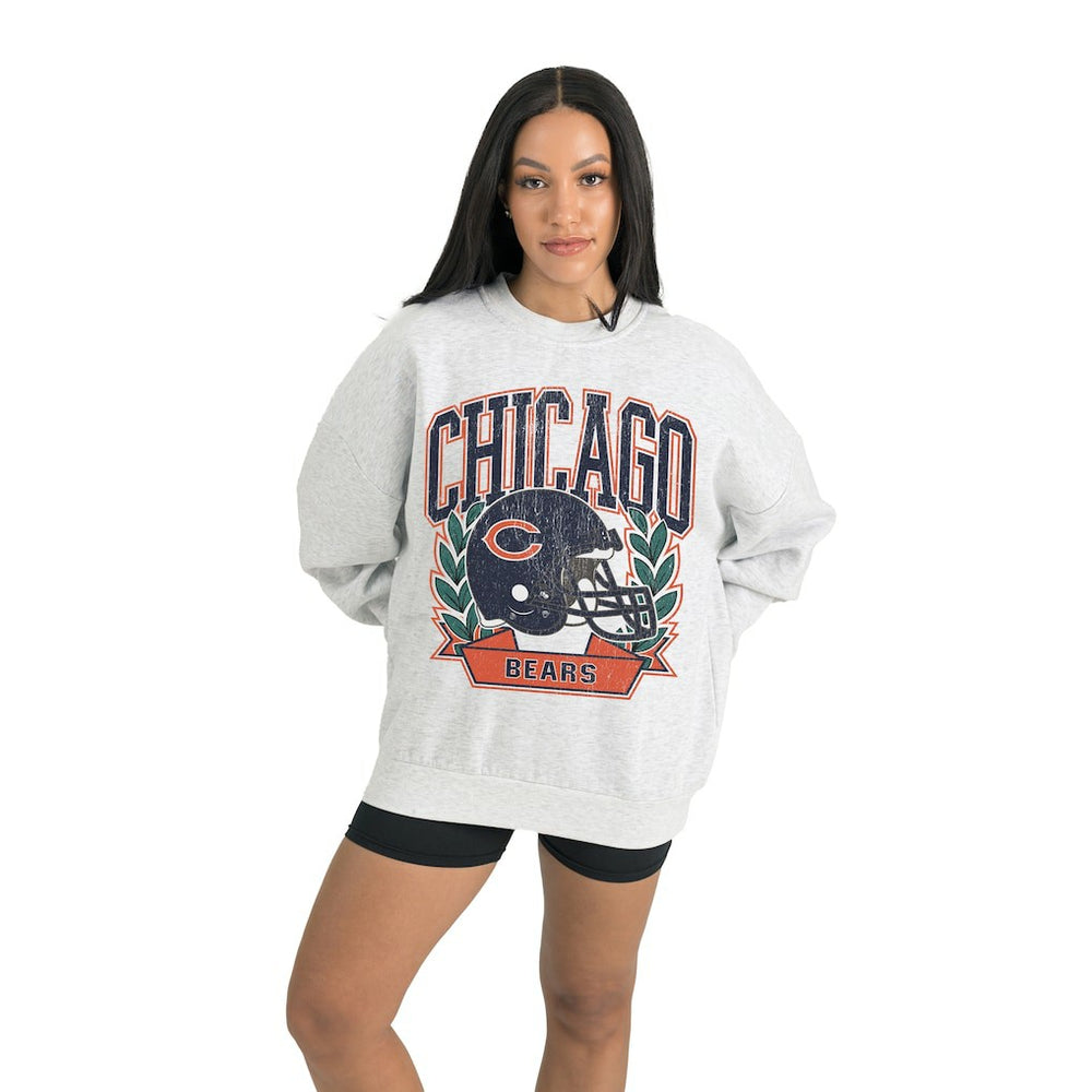 Chicago Bears Gameday Couture Women's Heritage Premium Fleece Pullover Sweatshirt Gray
