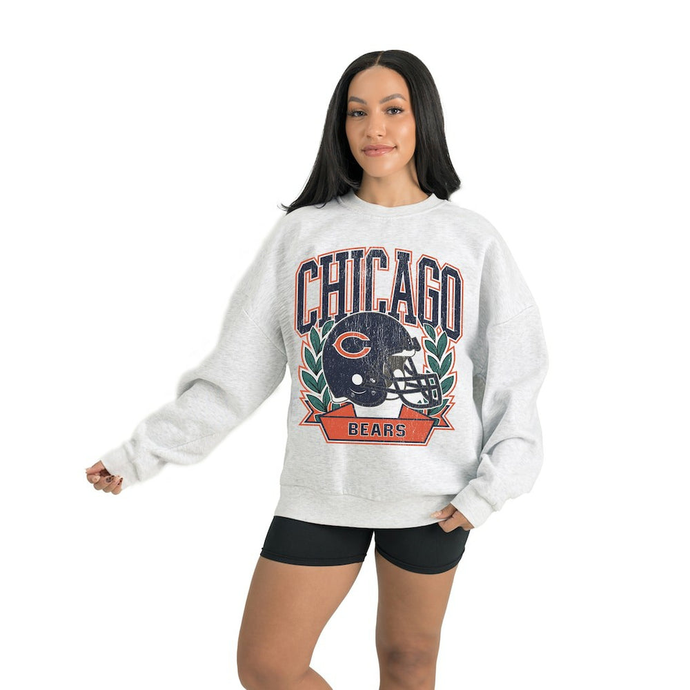 Chicago Bears Gameday Couture Women's Heritage Premium Fleece Pullover Sweatshirt Gray