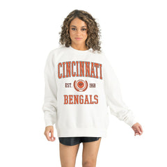 Cincinnati Bengals Gameday Couture Women's Timeless Triumph Premium Fleece Pullover Sweatshirt White