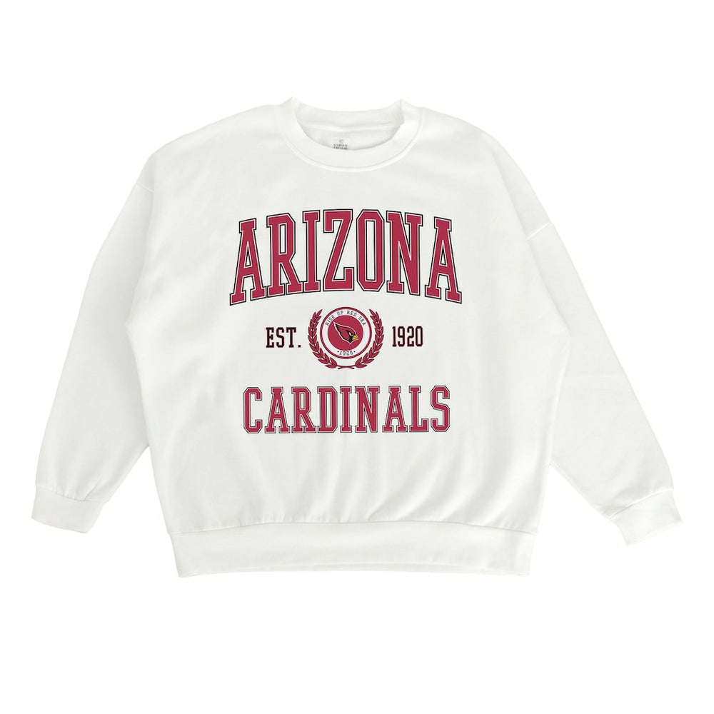 Arizona Cardinals Gameday Couture Women's Timeless Triumph Premium Fleece Pullover Sweatshirt White