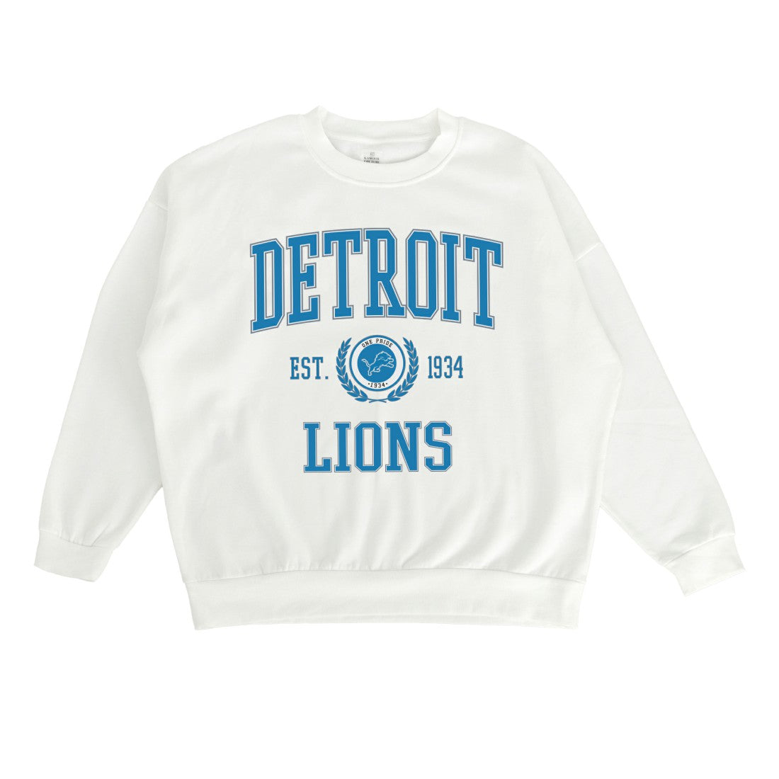 Detroit Lions Gameday Couture Women's Timeless Triumph Premium Fleece Pullover Sweatshirt White