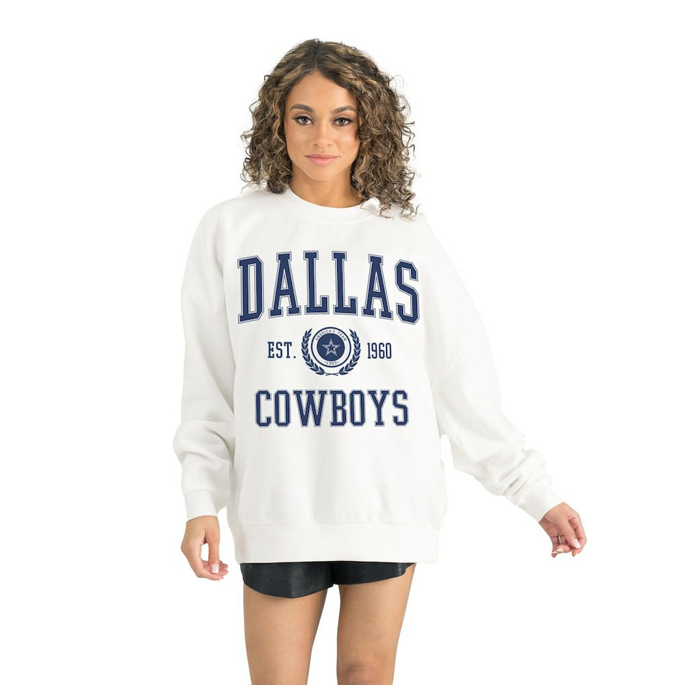 Dallas Cowboys Gameday Couture Women's Timeless Triumph Premium Fleece Pullover Sweatshirt White