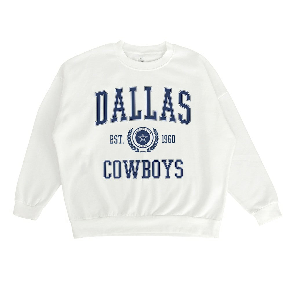 Dallas Cowboys Gameday Couture Women's Timeless Triumph Premium Fleece Pullover Sweatshirt White