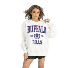 Buffalo Bills Gameday Couture Women's Timeless Triumph Premium Fleece Pullover Sweatshirt White