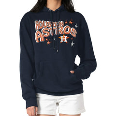 Houston Astros Starter Women's Fireworks Fleece Tri-Blend Pullover Hoodie - Navy - MLB Online