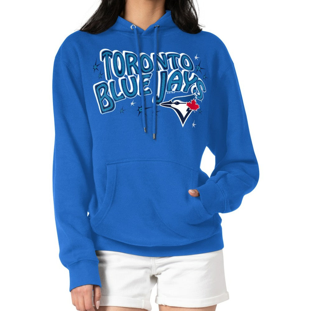 Toronto Blue Jays Starter Women's Fireworks Fleece Tri-Blend Pullover Hoodie - Royal - MLB on Sale