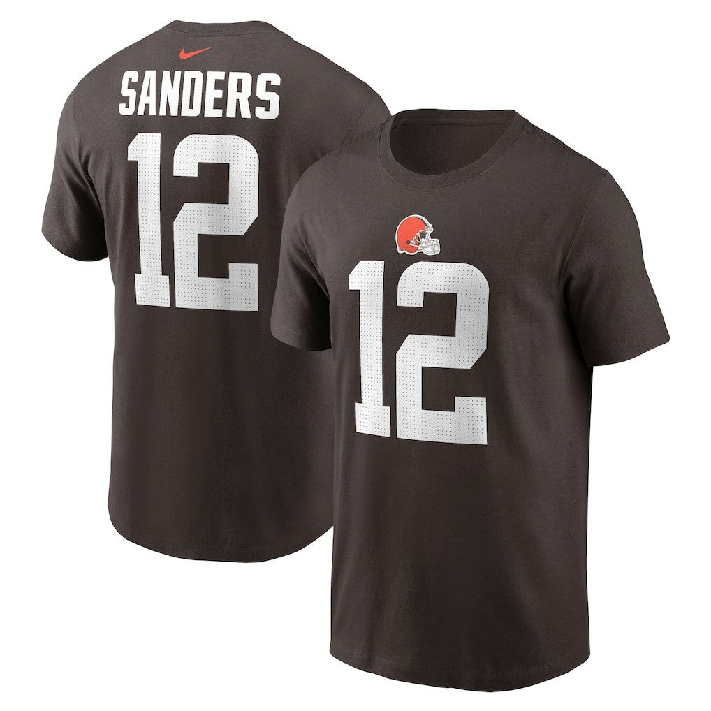 Nike Shedeur Sanders Cleveland Browns Youth 2025 NFL Draft Player Name & Number T-Shirt Brown