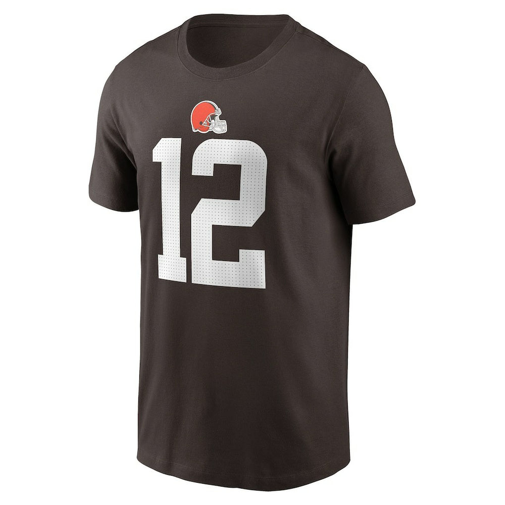 Nike Shedeur Sanders Cleveland Browns Youth 2025 NFL Draft Player Name & Number T-Shirt Brown