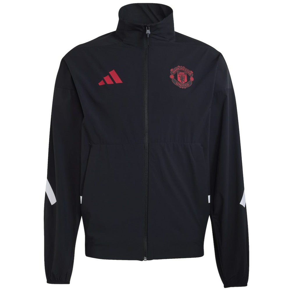 Manchester United 2025/26 Club Anthem Full-Zip Jacket Black - Adidas