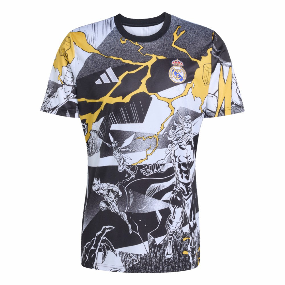 Real Madrid x Marvel AEROREADY 2025/26 Pre-Match Top White - Adidas Discount