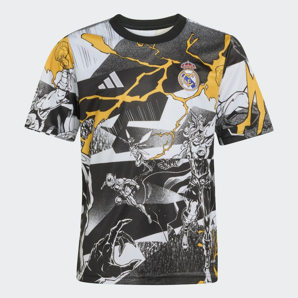 Real Madrid x Marvel Youth AEROREADY 2025/26 Pre-Match Top White - Adidas for sale