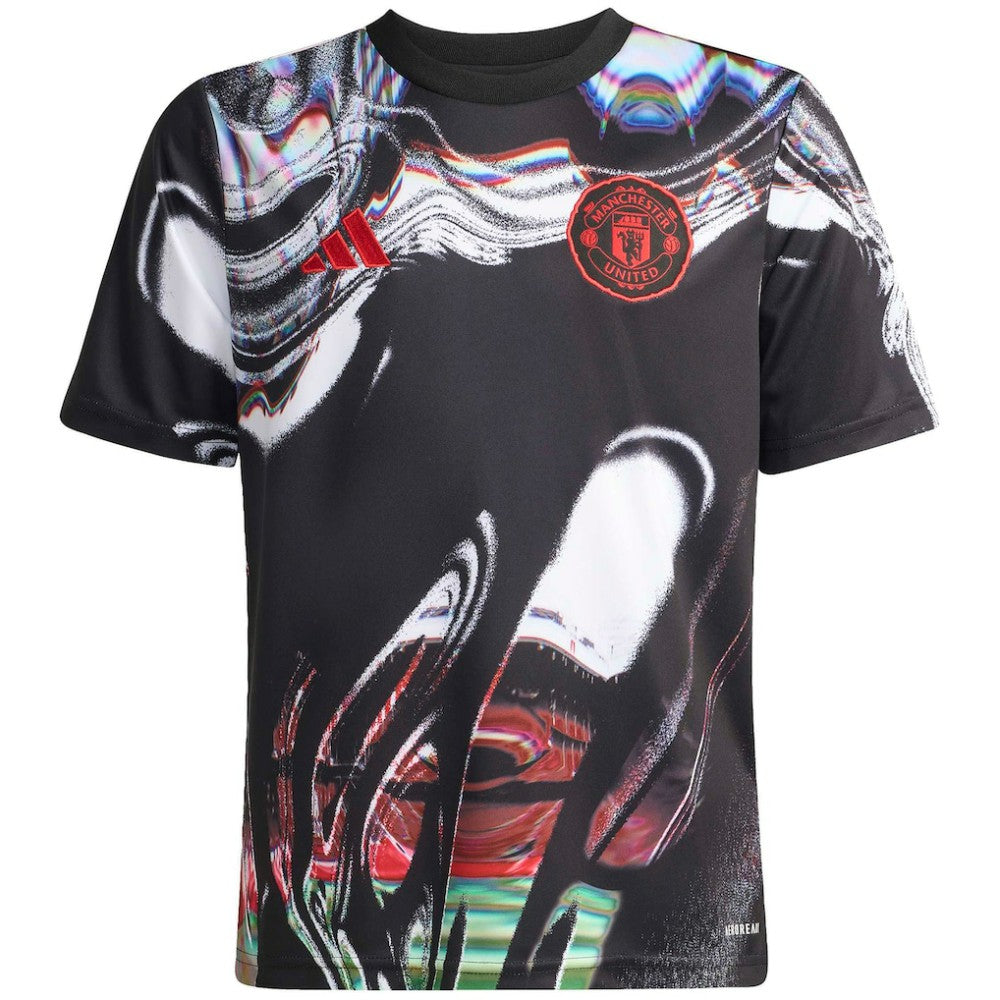 Manchester United Youth 2025/26 Pre-Match Training Jersey Black - Adidas Discount