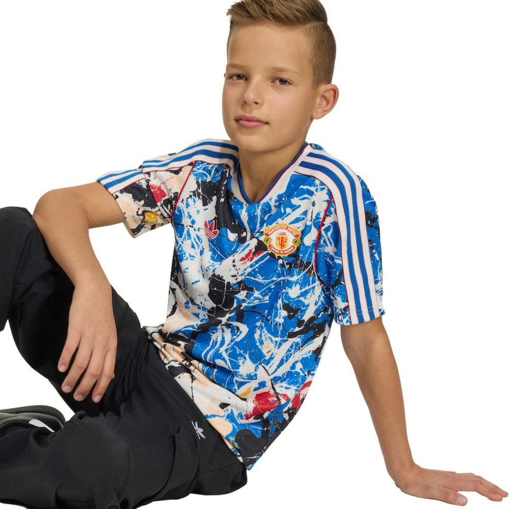 Manchester United X Stone Roses Youth Replica Jersey Blue - Adidas sale