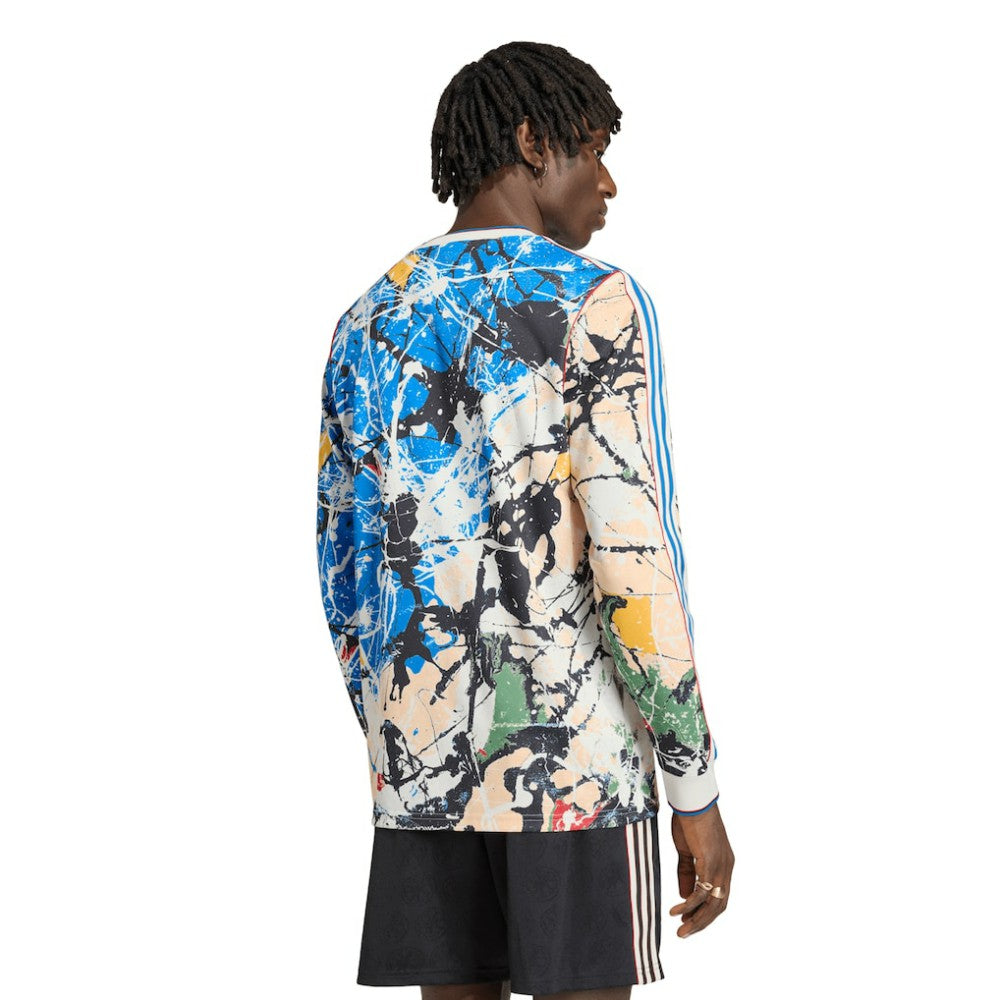 Manchester United X Stone Roses Long Sleeve Replica Jersey Blue - Adidas outlet