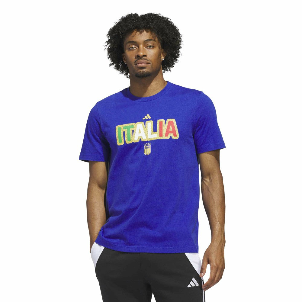 Italy National Team Jersey Hook T-Shirt Blue - Adidas outlet