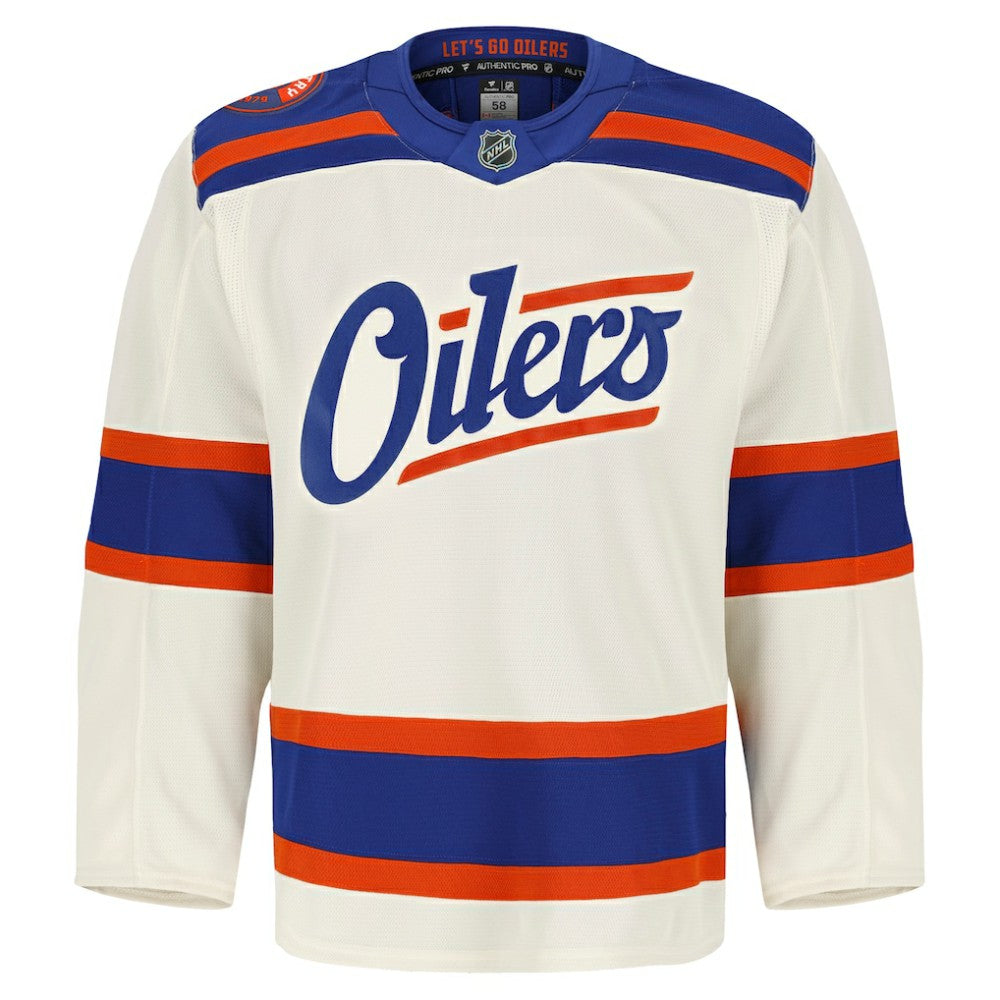 Edmonton Oilers Fanatics Alternate Authentic Pro Jersey - Light Beige - NHL 203134953