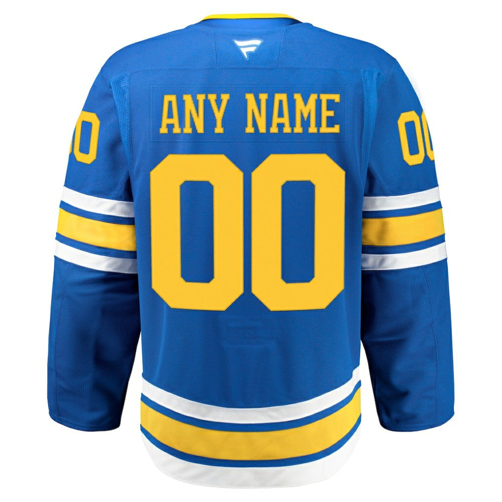 St. Louis Blues Fanatics Home Authentic Pro Custom Jersey - Blue - NHL 203134967