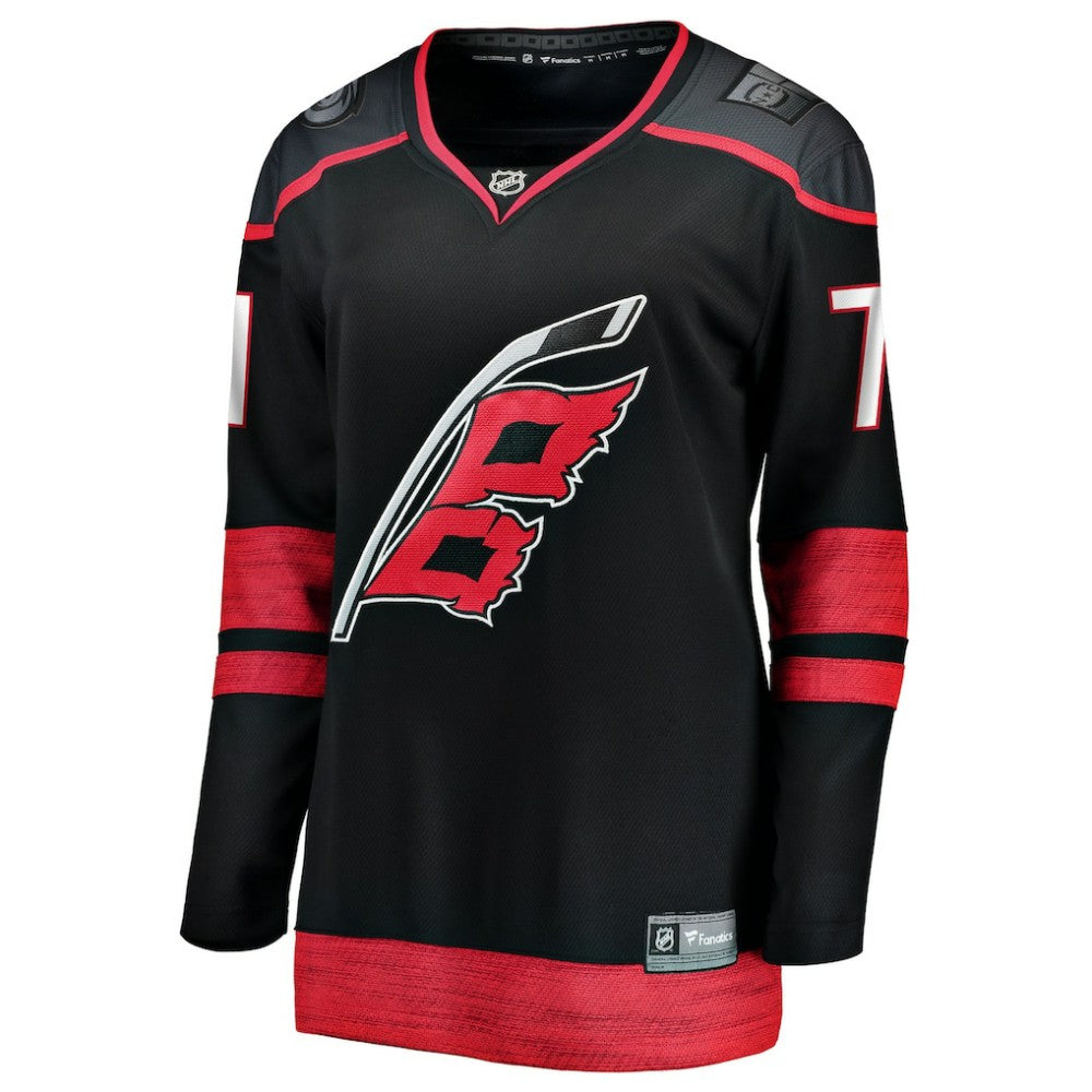 Taylor Hall Carolina Hurricanes Fanatics Women's Home Breakaway Player Jersey - Black - NHL 203135888