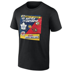Toronto Maple Leafs vs. Ottawa Senators 2025 Stanley Cup Playoffs Rivalry Comic Pop T-Shirt - Black - NHL 203138062