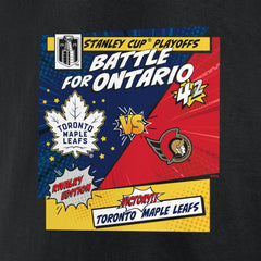 Toronto Maple Leafs vs. Ottawa Senators 2025 Stanley Cup Playoffs Rivalry Comic Pop T-Shirt - Black - NHL 203138062