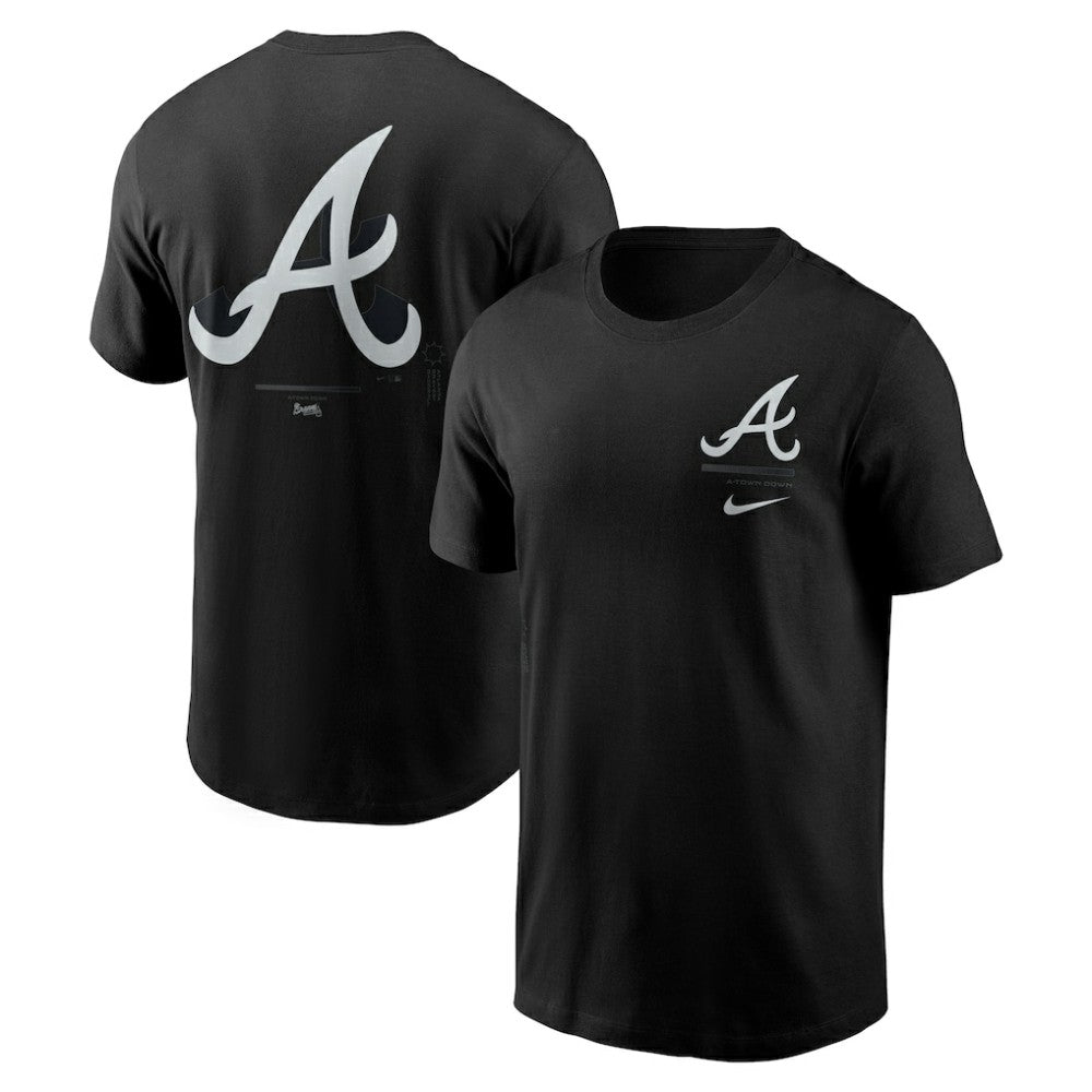 Atlanta Braves Nike  Bar Loading T-Shirt - Black - Nike Online