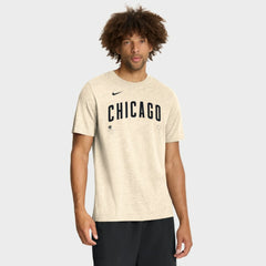 Chicago Cubs Nike Wordmark Tri-Blend T-Shirt - Natural - Nike Sale