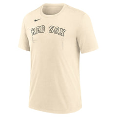 Boston Red Sox Nike Wordmark Tri-Blend T-Shirt - Natural - Nike Online
