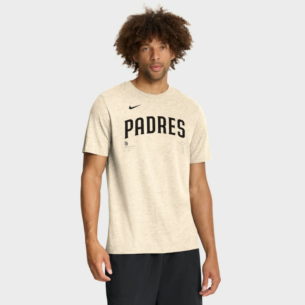 San Diego Padres Nike Wordmark Tri-Blend T-Shirt - Natural - Nike Online