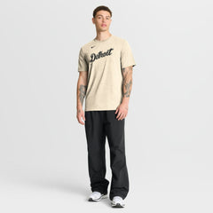 Detroit Tigers Nike Wordmark Tri-Blend T-Shirt - Natural - Nike Online