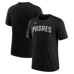 San Diego Padres Nike Wordmark Tri-Blend T-Shirt - Heather Black - Nike Online