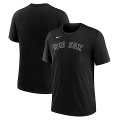 Boston Red Sox Nike Wordmark Tri-Blend T-Shirt - Heather Black - Nike Online