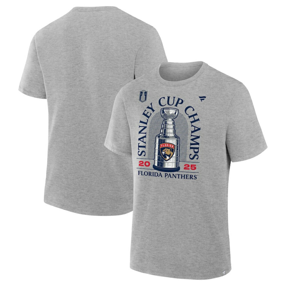 Florida Panthers Fanatics 2025 Stanley Cup Champions Locker Room T-Shirt - Heather Gray - NHL 203139889