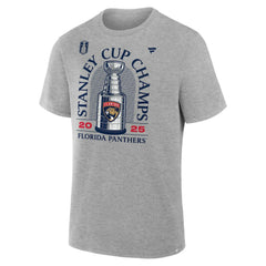 Florida Panthers Fanatics 2025 Stanley Cup Champions Locker Room T-Shirt - Heather Gray - NHL 203139889