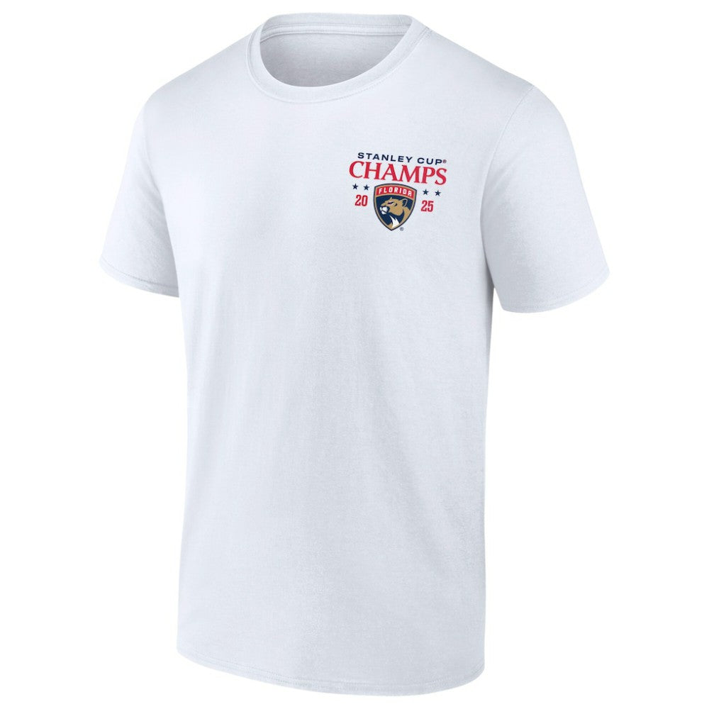 Florida Panthers Fanatics 2025 Stanley Cup Champions Jersey Roster T-Shirt - White - NHL 203140023