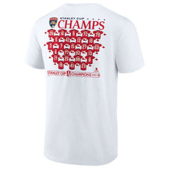 Florida Panthers Fanatics 2025 Stanley Cup Champions Jersey Roster T-Shirt - White - NHL 203140023