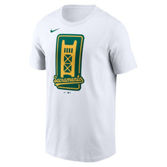 Athletics Nike Script T-Shirt - White - Nike Discount