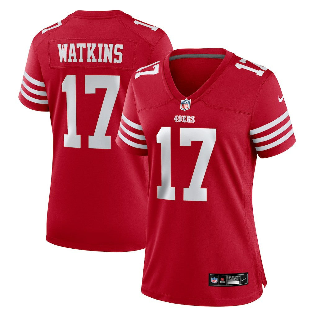 Nike Jordan Watkins San Francisco 49ers Women's Team Game Jersey Scarlet