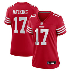 Nike Jordan Watkins San Francisco 49ers Women's Team Game Jersey Scarlet