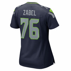 Nike Grey Zabel Seattle Seahawks Women's Team Game Jersey College Navy